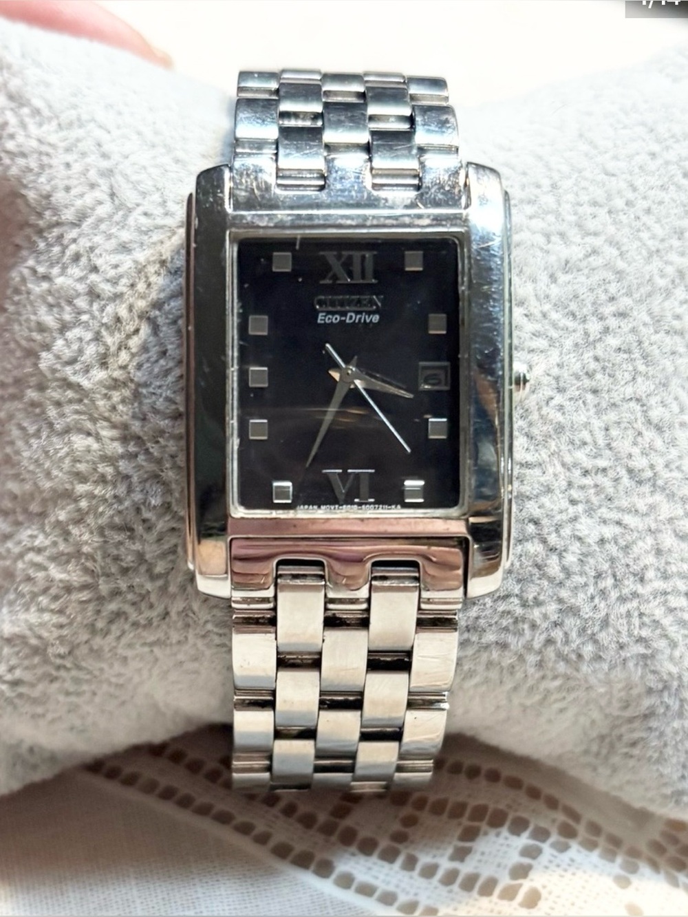 The Citizen Eco-Drive Tank Style Watch (Model/Movement E010-S00400 / E010-S00400